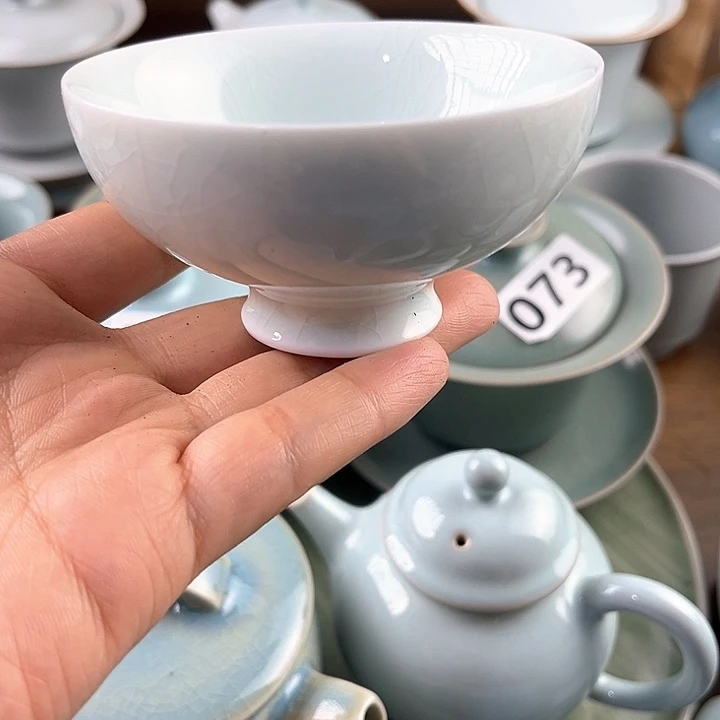 瓷片精品玉白压手主人杯