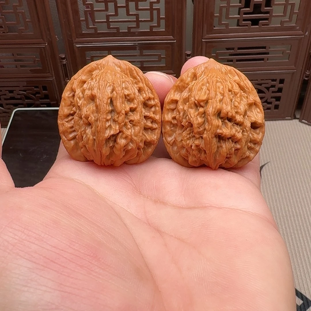 文玩核桃把件41尺全品麦穗虎头