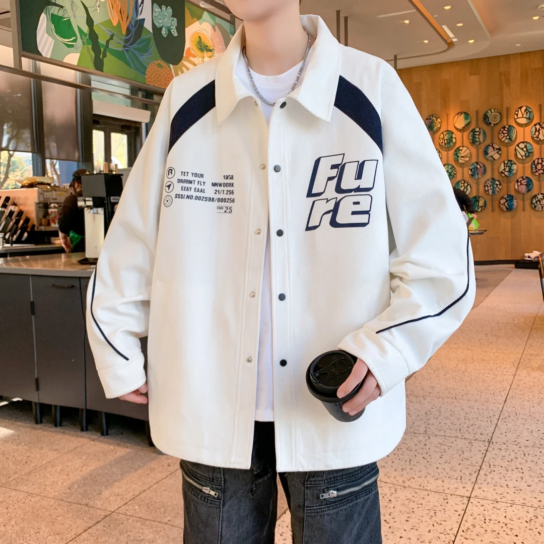 2025春秋季青少年男士夹克外套男装休闲上衣百搭帅气学生百搭衬衫