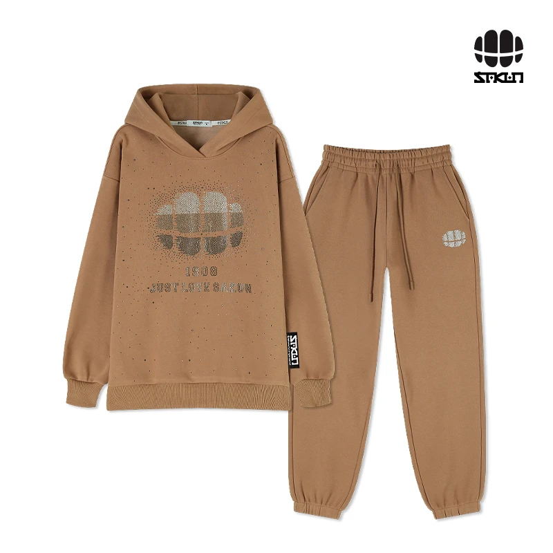 【新年战袍】烫仿钻logo加绒套装3143-1604243-MM