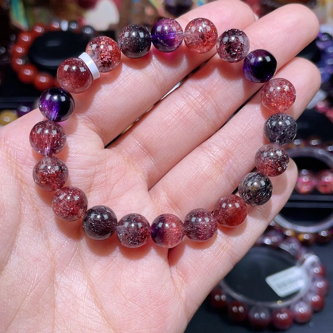 水晶超七手链A9.5未镶嵌心**向