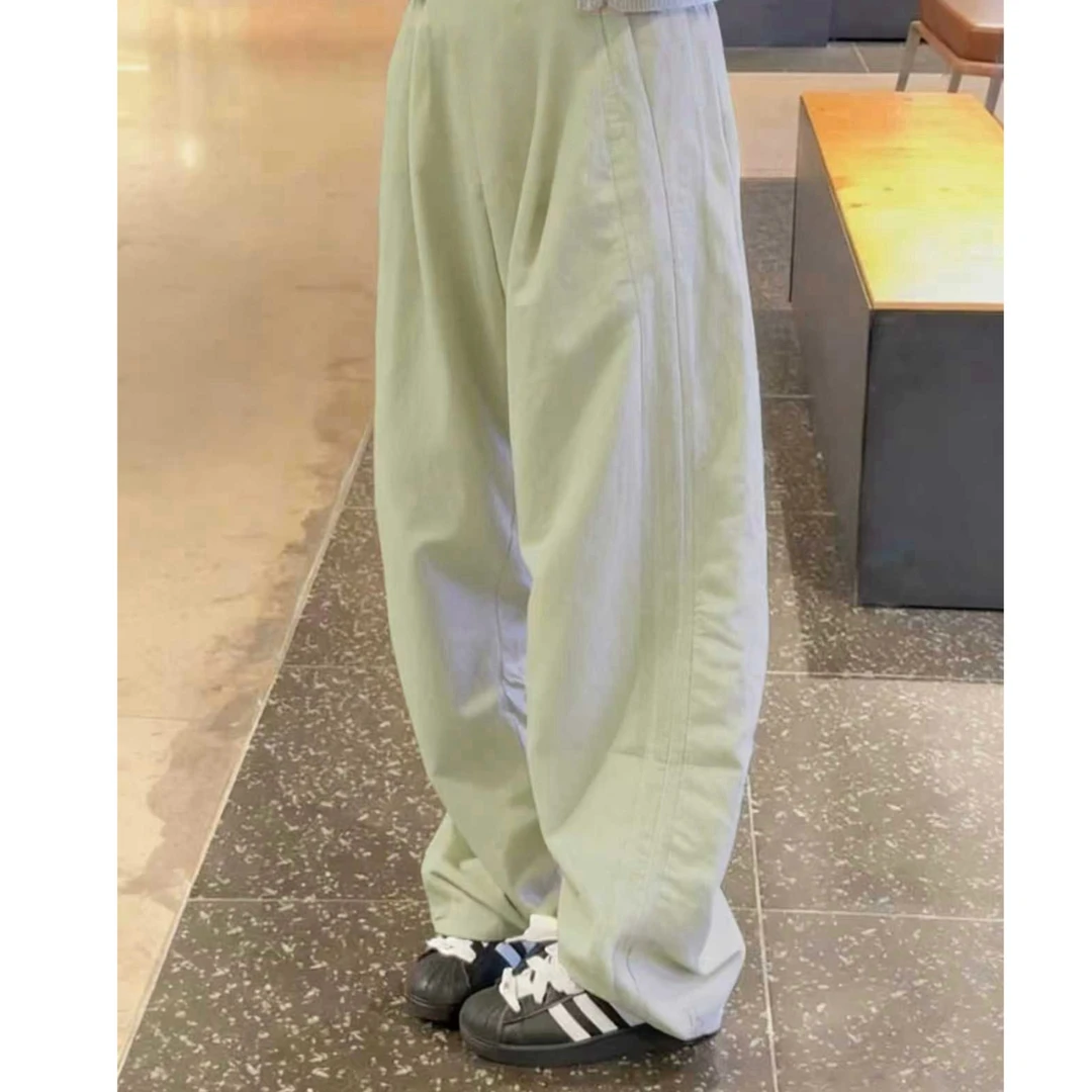 【杰妮校园裤】H韩风杰妮侧条校园裤百搭两穿工装裤可束脚休闲裤