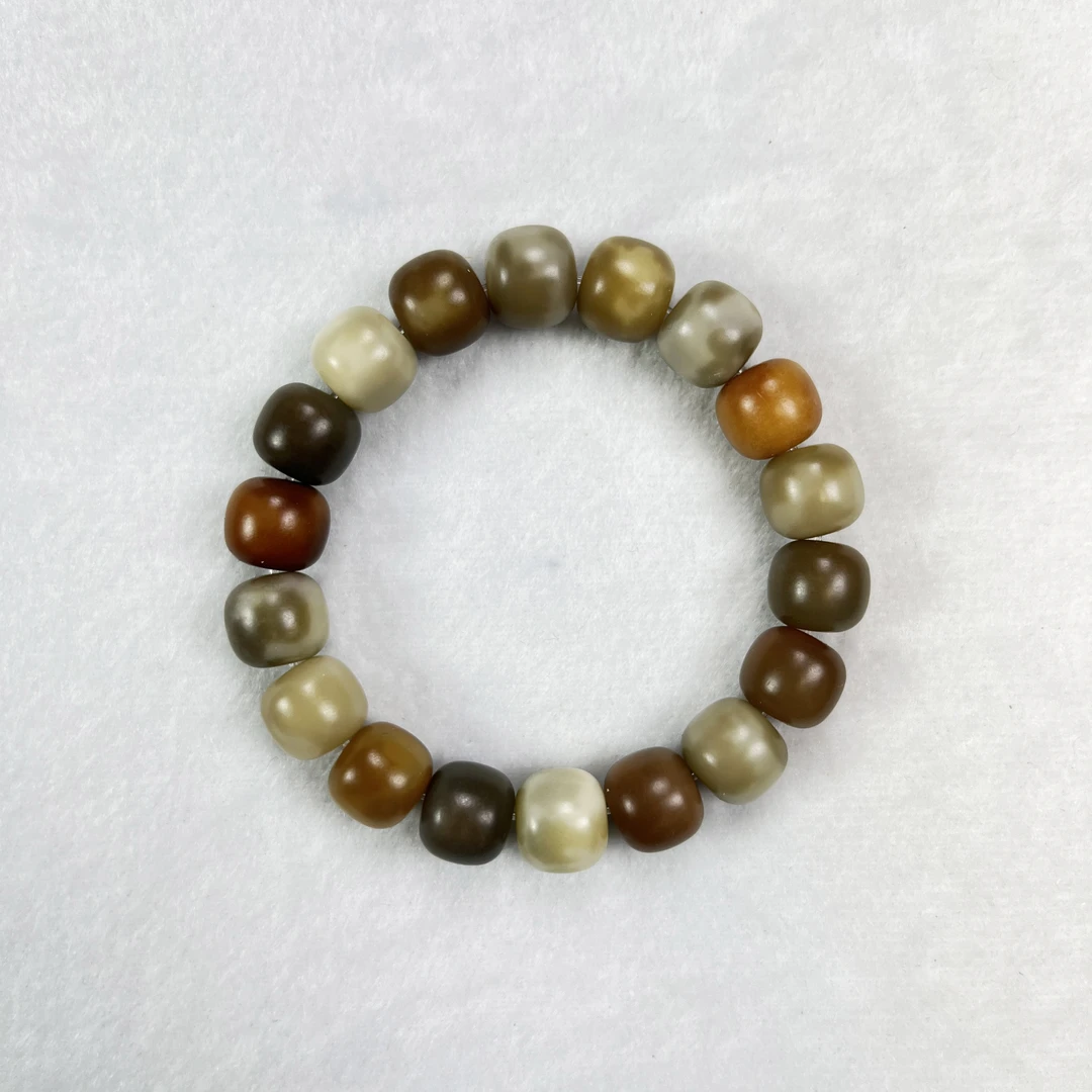 干磨磨砂花皮糖果11*12mm 菩提根白玉菩提菩提手串