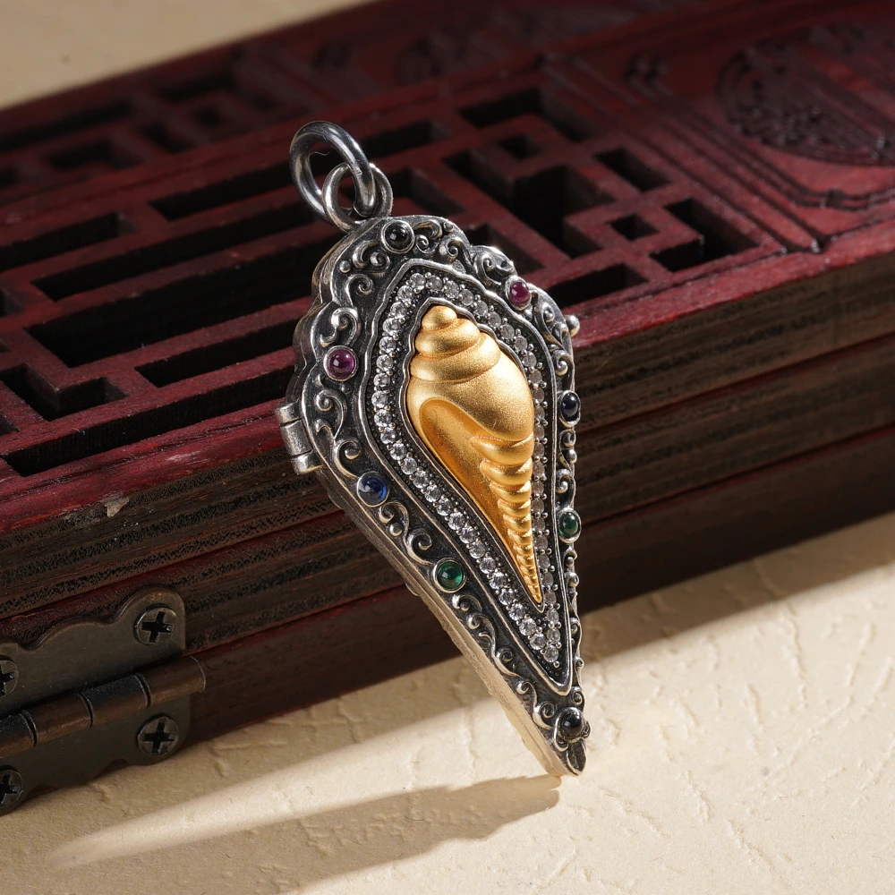 吊坠925银 云丹拉姆丨F螺阿呆夫妇吊坠多样性发其一