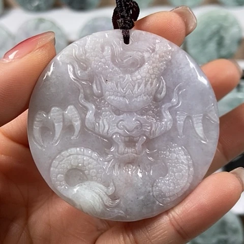 翡翠颈饰未镶嵌龙行天下福利