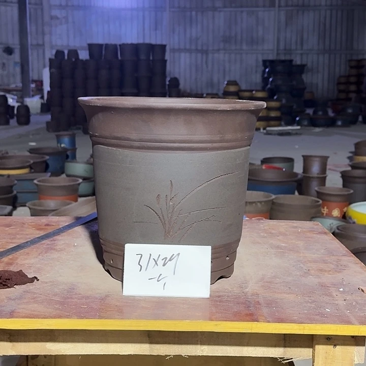紫砂花盆手工制作47