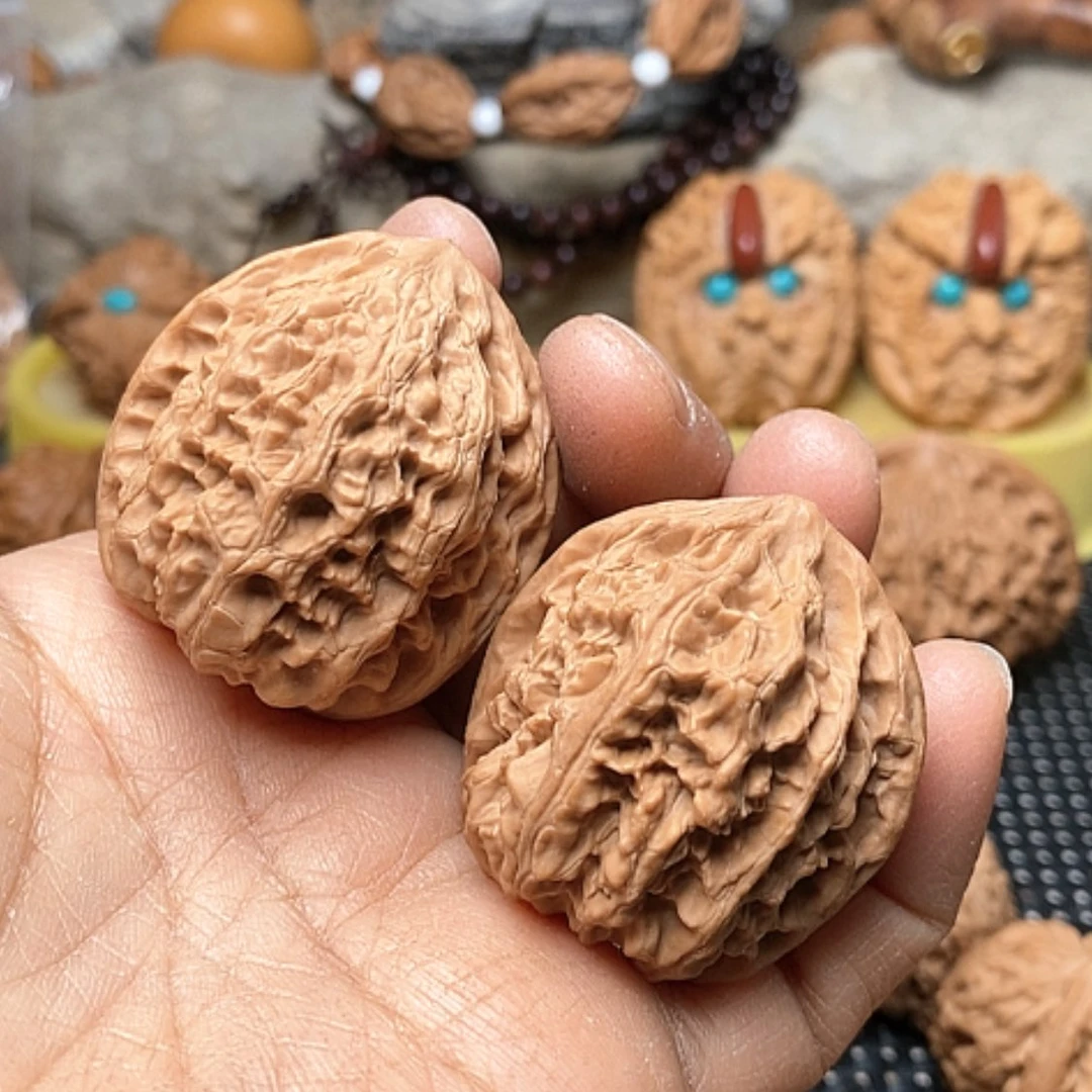 【闪购商品】文玩核桃把件野牛野生37