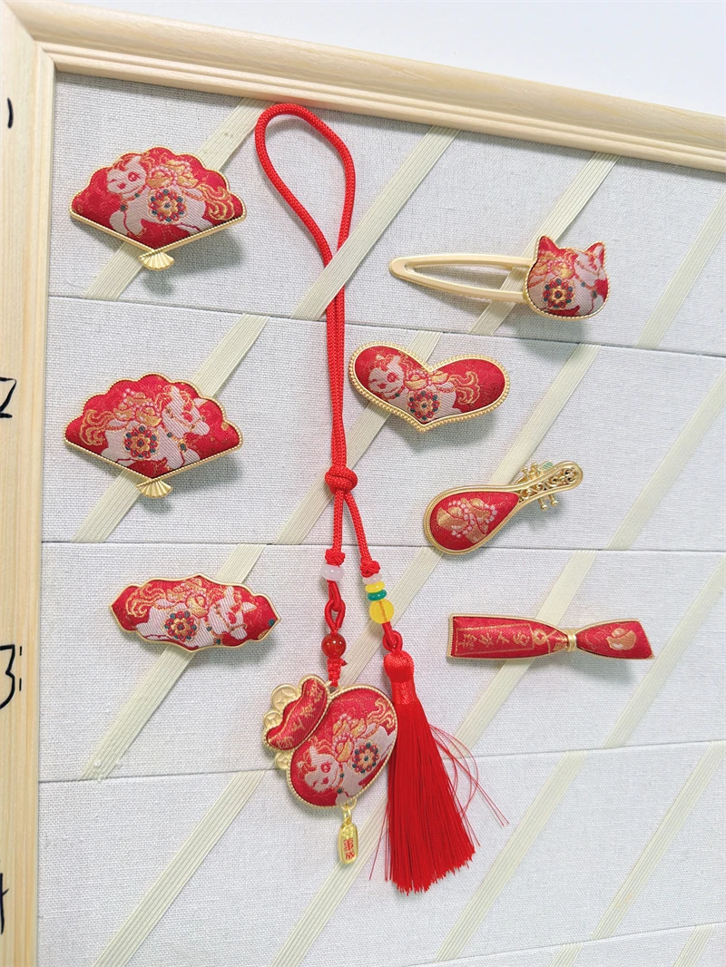 纯手工新中式宋锦发夹高级感国风高端弹簧复古夹子头饰发饰