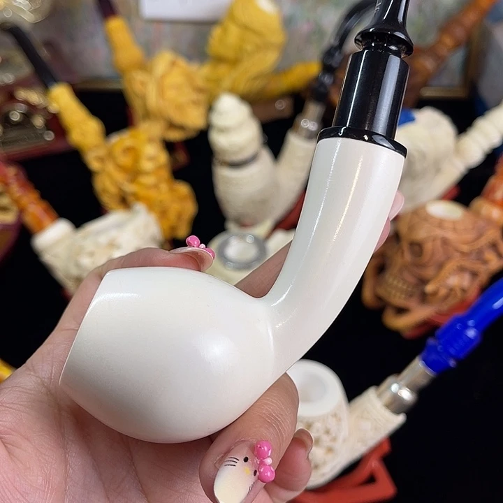 海泡石烟斗大号素面切线橡果107