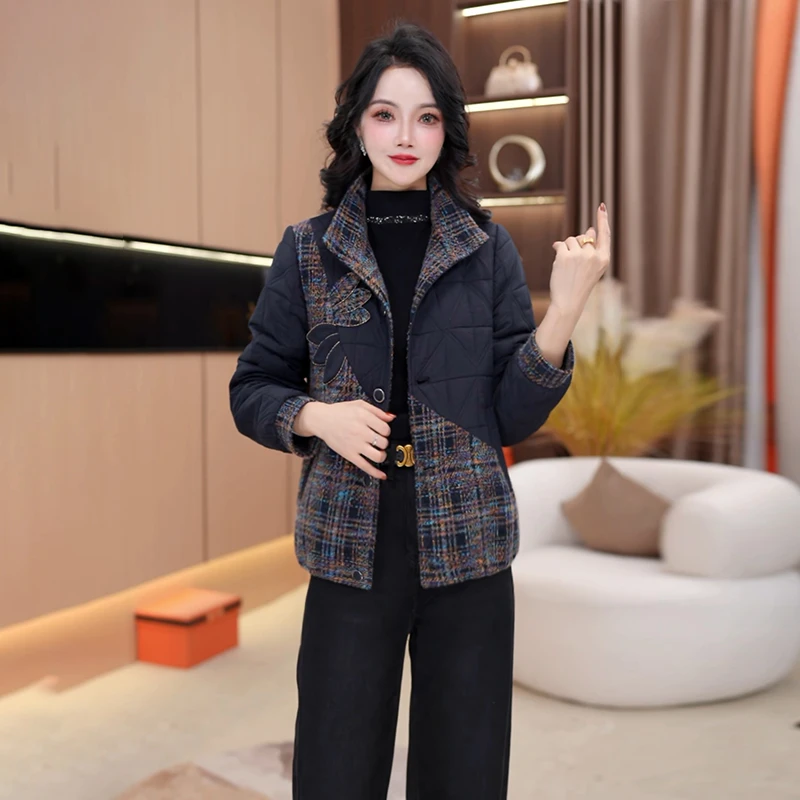 秋冬新款优雅气质女装时尚加棉加厚休闲短外套【885#】