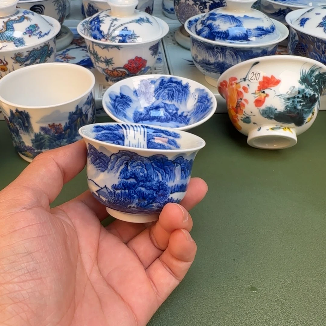 纯手工纯手绘茶具石头214