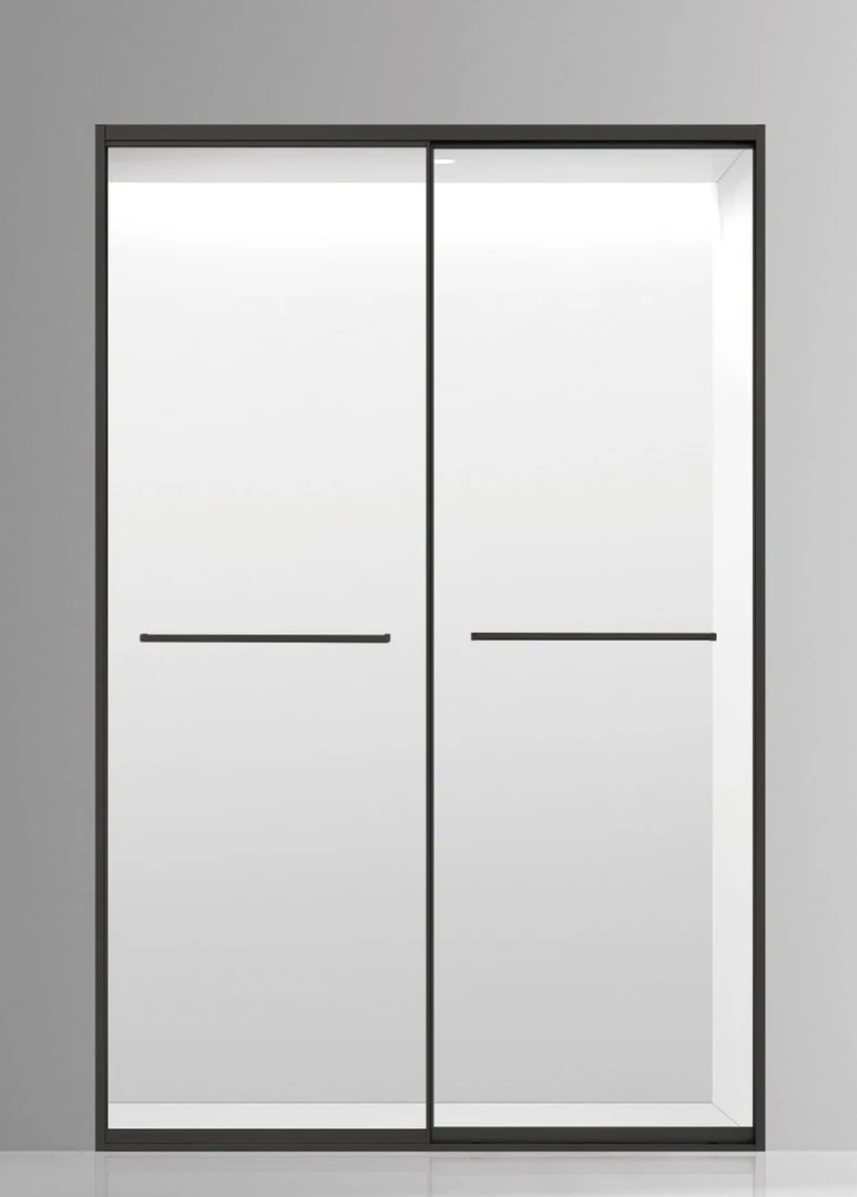 江山欧派一字型玻璃推拉双移门淋浴房卫生间家用干湿分离浴屏