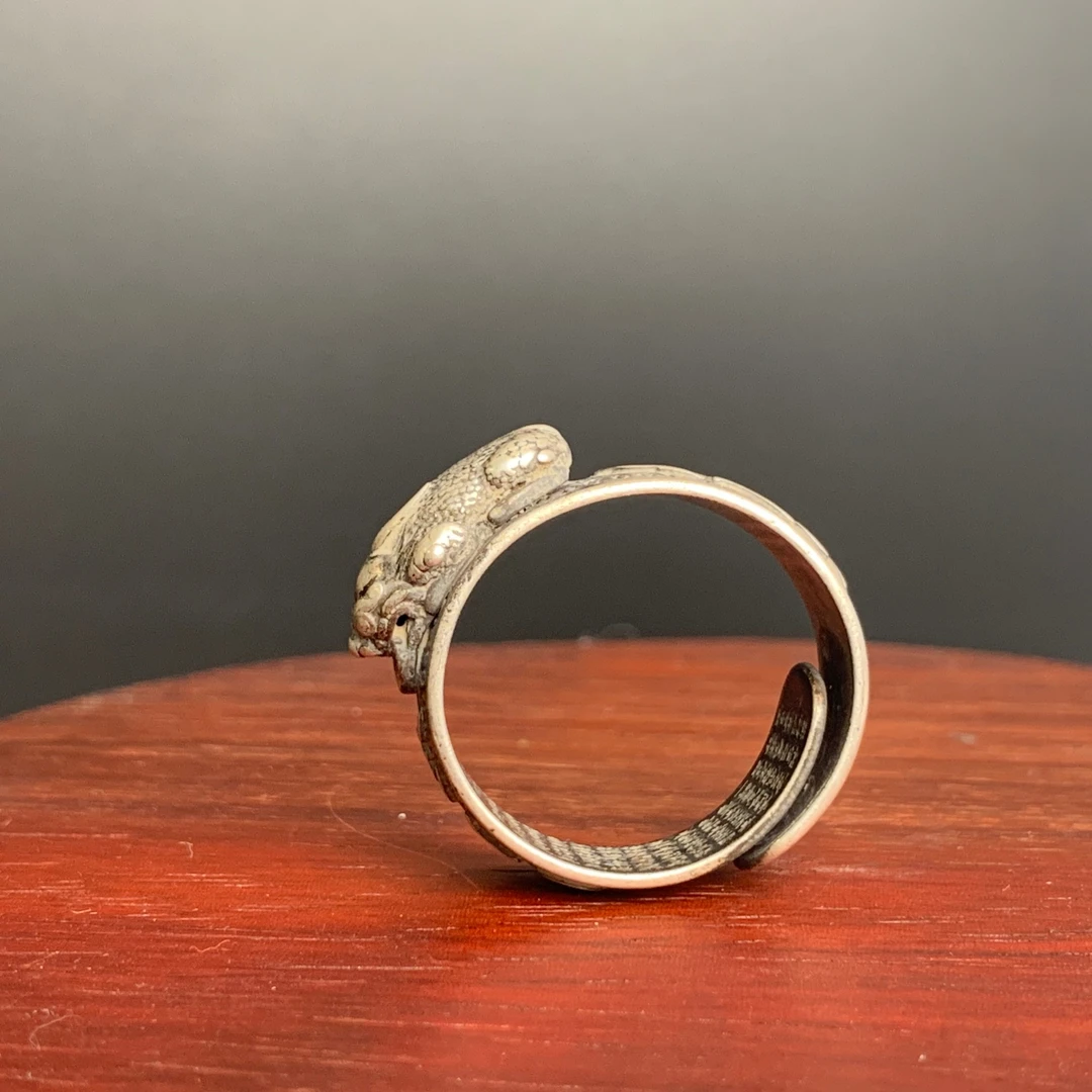清代·六字真言貔貅戒指（般若心经）28.9mm 10gYYB25YYB0912005
