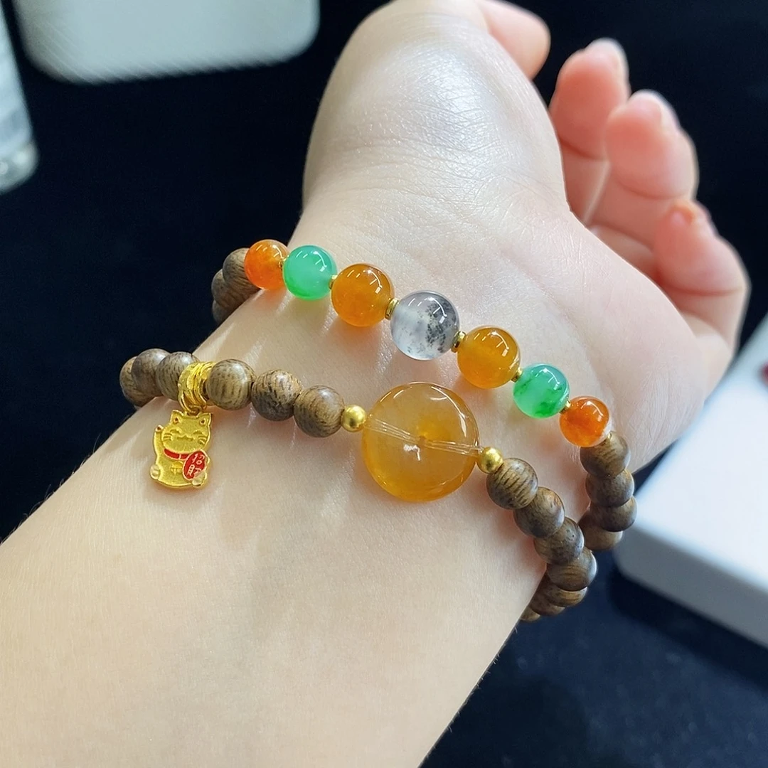 翡翠散珠多宝双圈