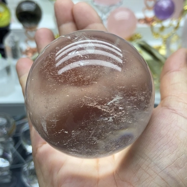 水晶摆件未镶嵌白水晶球6cm