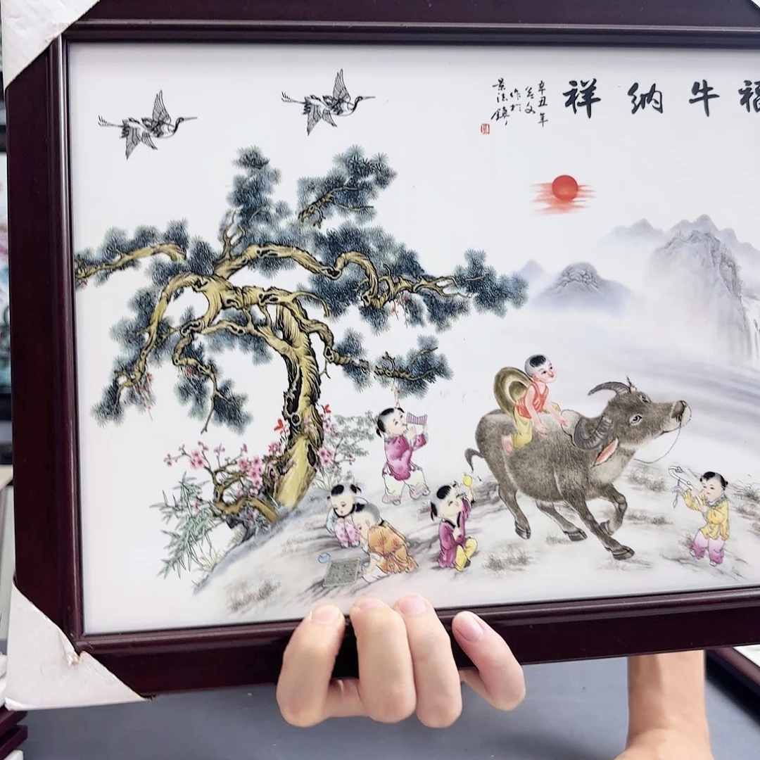 摆件景德镇陶瓷瓷板画