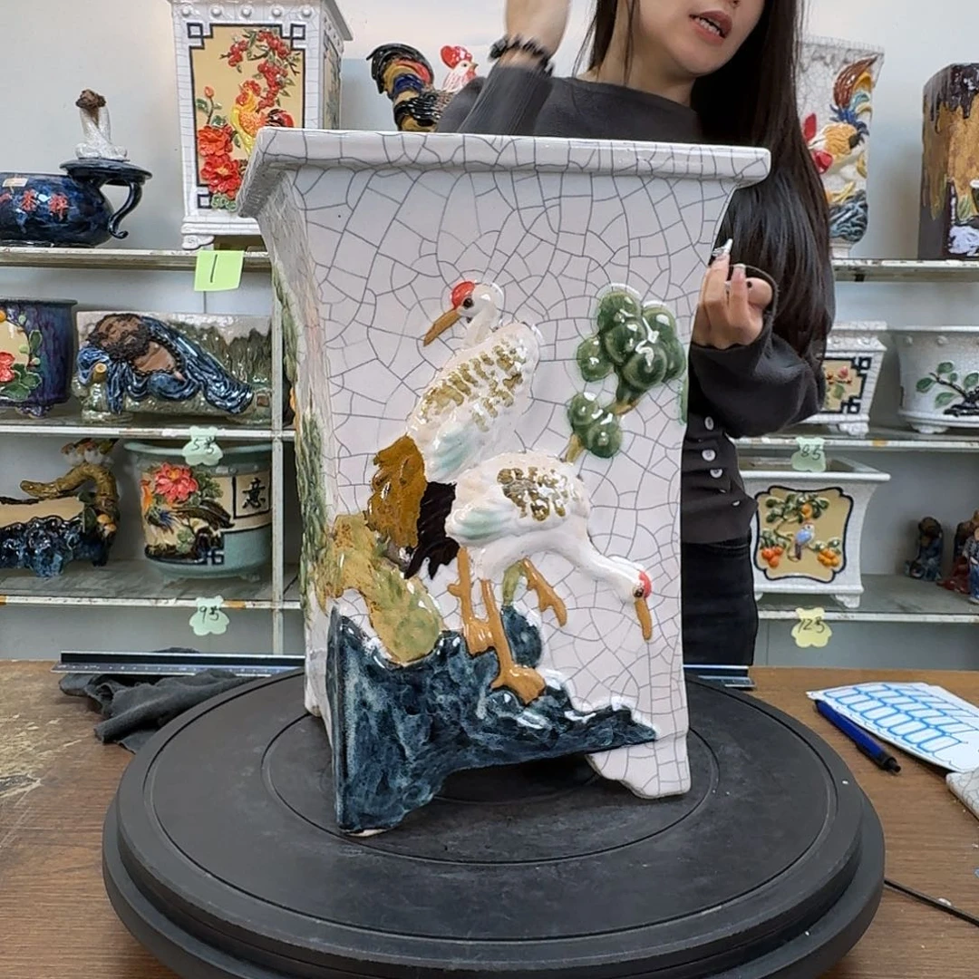 怡***）四方盆内口17.5深度28