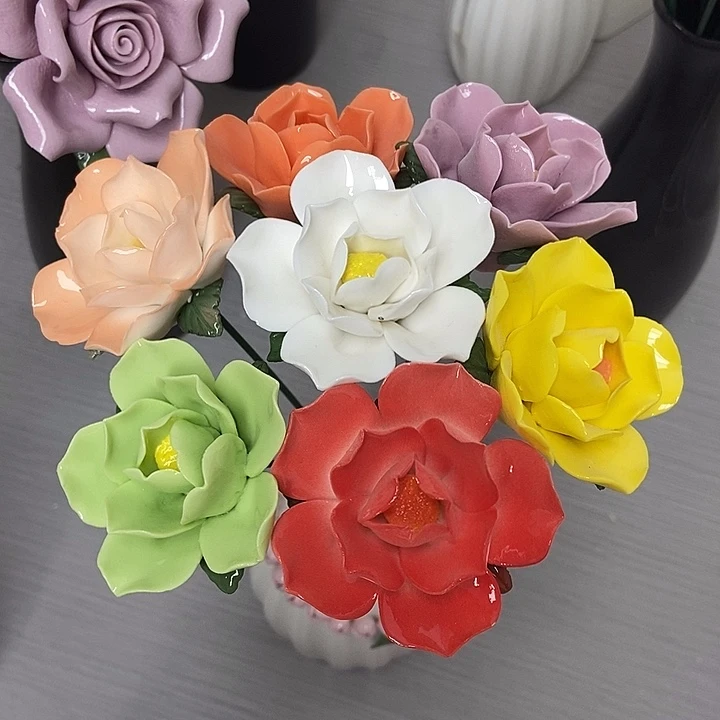 陶瓷纯手工捏花设计