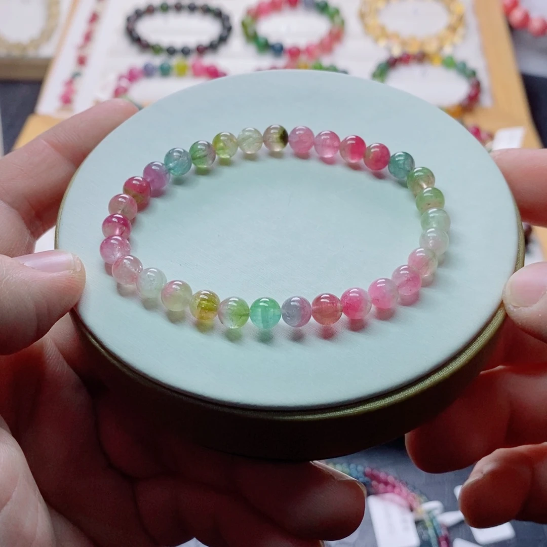 碧玺未镶嵌碧玺手链