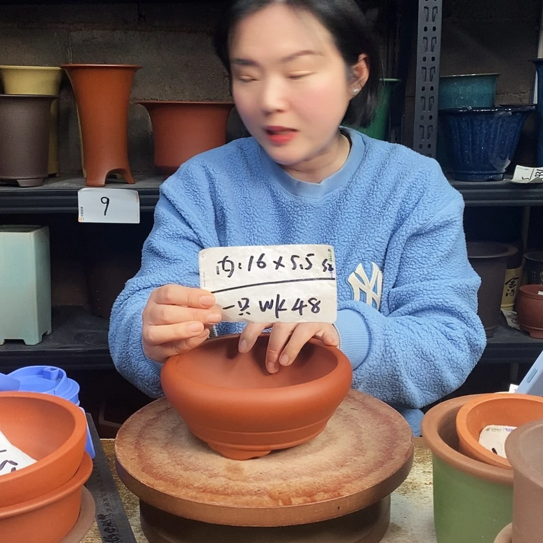 紫砂紫砂花盆一只WK48