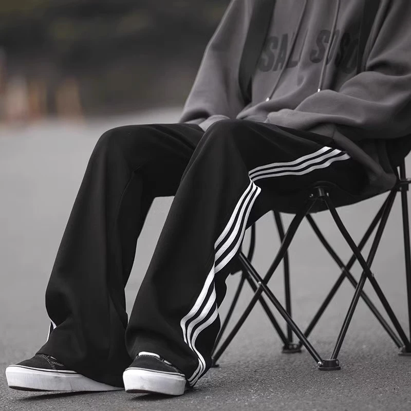 三杠条纹经典不过时男女同款棉料透气舒适百搭校服裤运动休闲裤