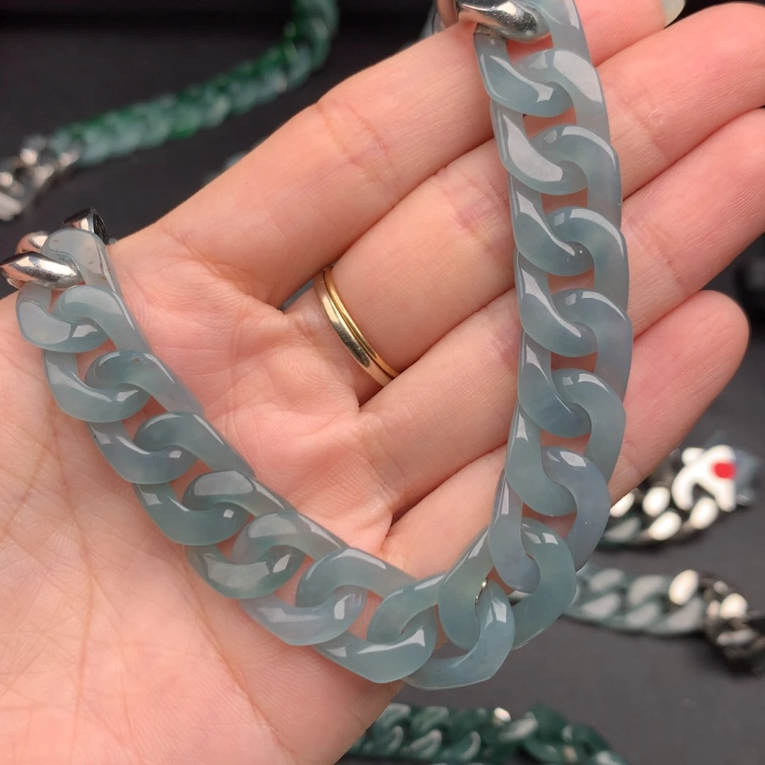 刘***英翡翠未镶嵌手链翡翠手链10003