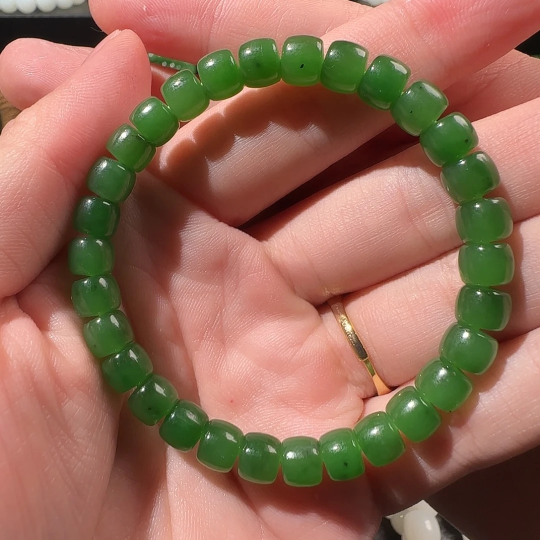 和田玉（碧玉）未镶嵌手链卡7