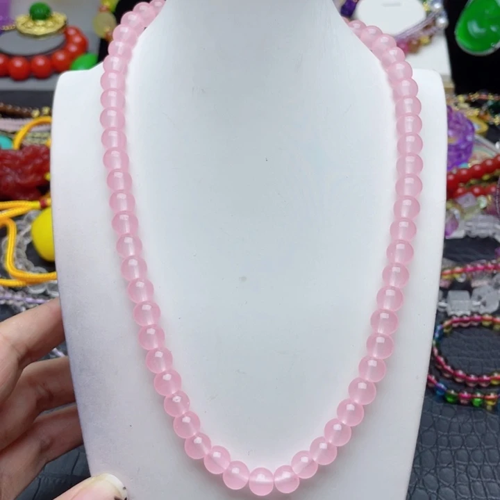 树脂制品60号粉色项链