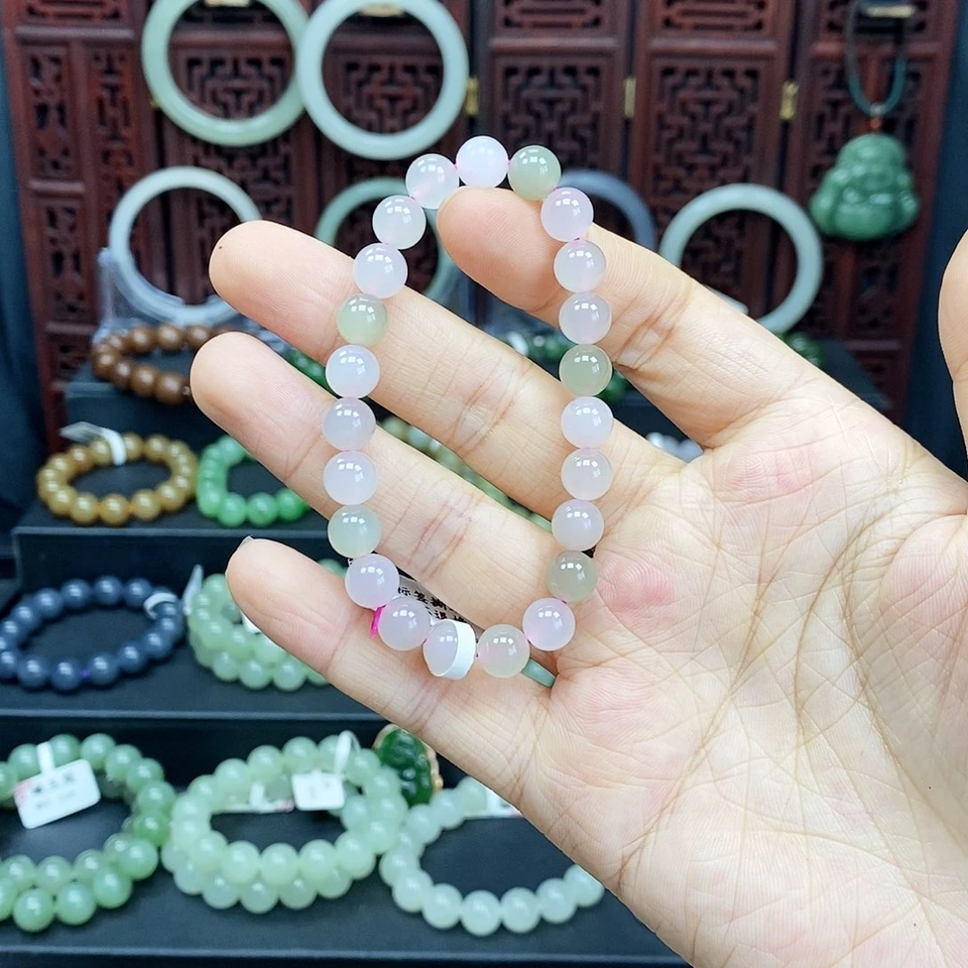和田玉手串未镶嵌多宝8
