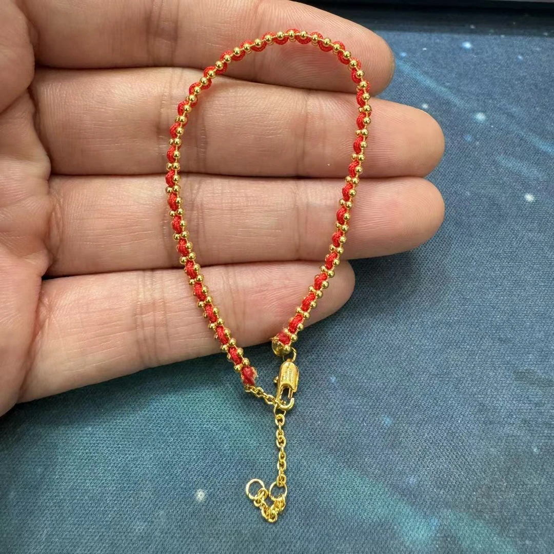 【SG】本命年红绳双排珠编绳潮流简约手绳