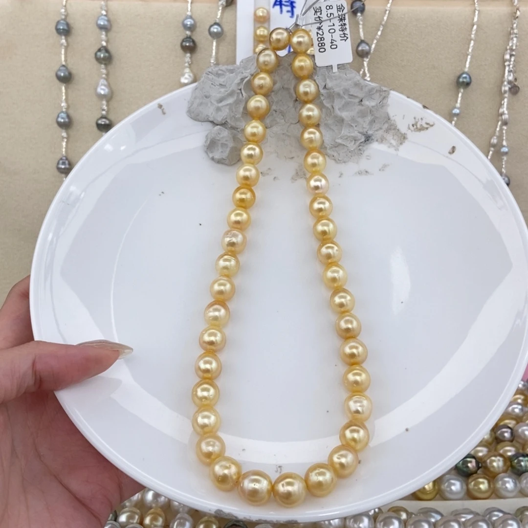 合金海水珍珠项链8-10/40颗 特价2880
