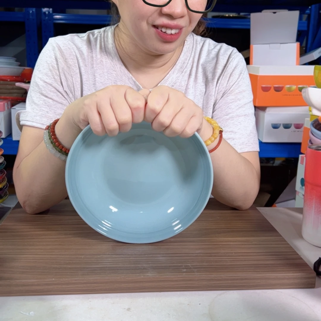 陶瓷海盐色燕麦碗