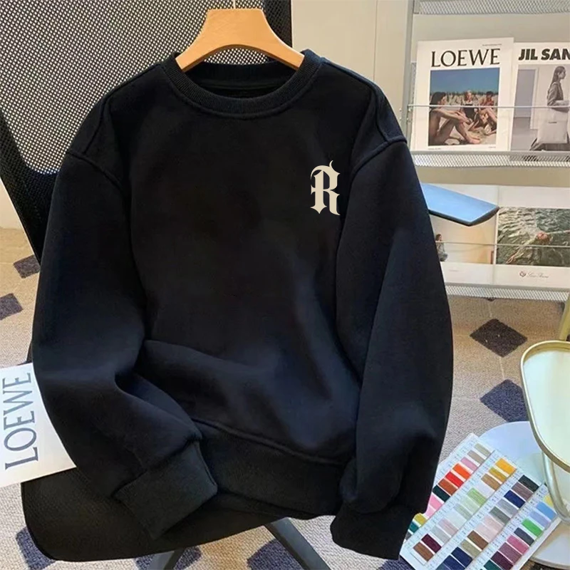 经典百搭秋冬季薄款长袖T恤卫衣男士无帽套头打底衫内搭外穿上衣