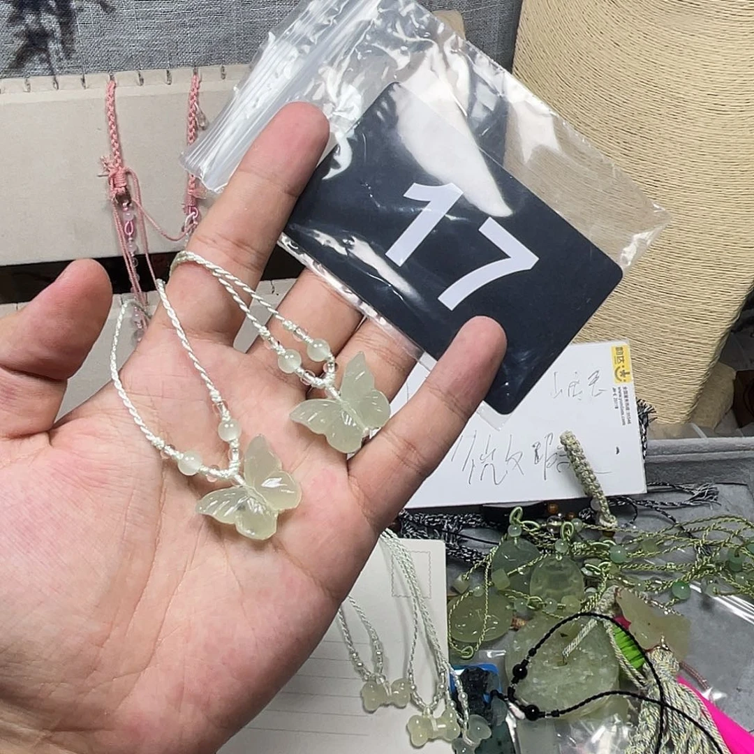 蛇纹石玉合金颈饰