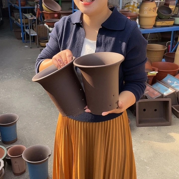 18+18兰花盆素面花盆紫砂花盆紫砂