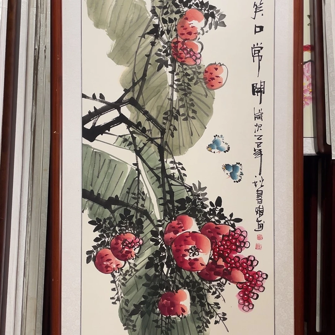 国画带框尺寸63*123厘米