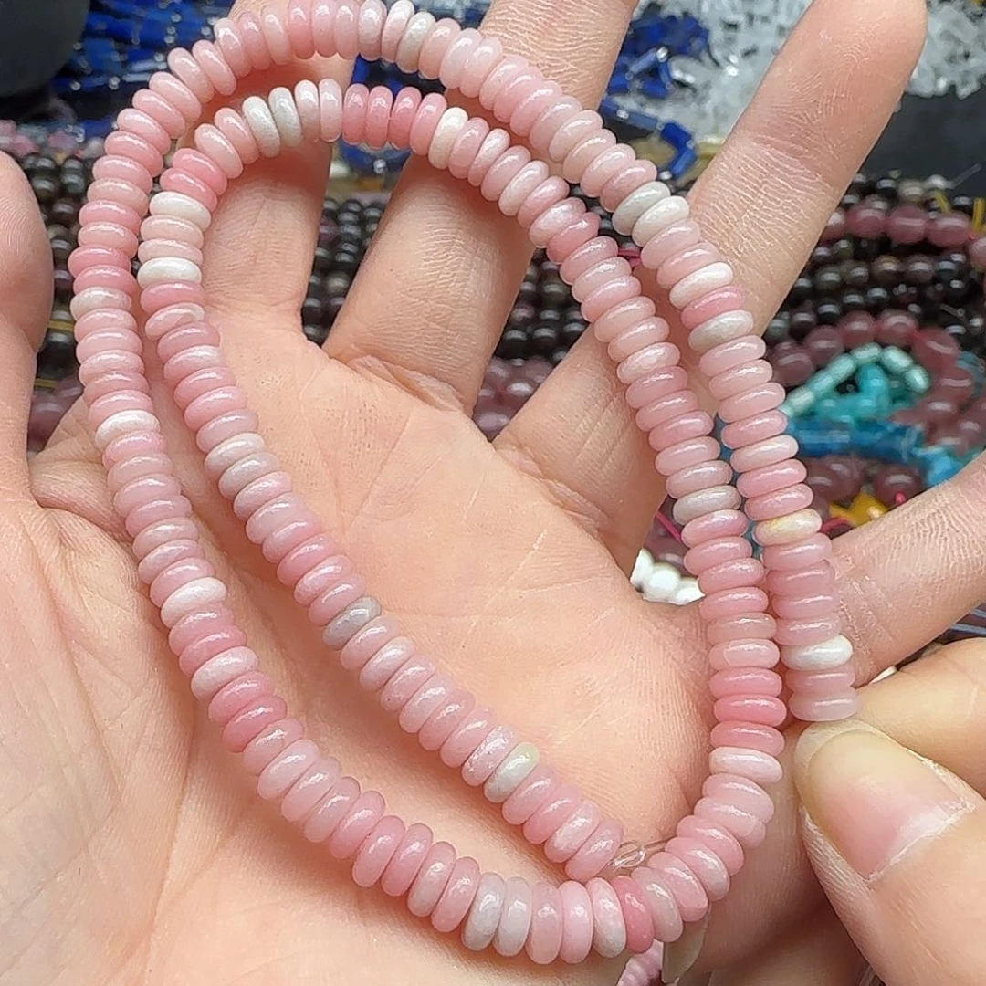 玛瑙/玉髓珠宝半成品合金粉澳宝6mm算盘一条