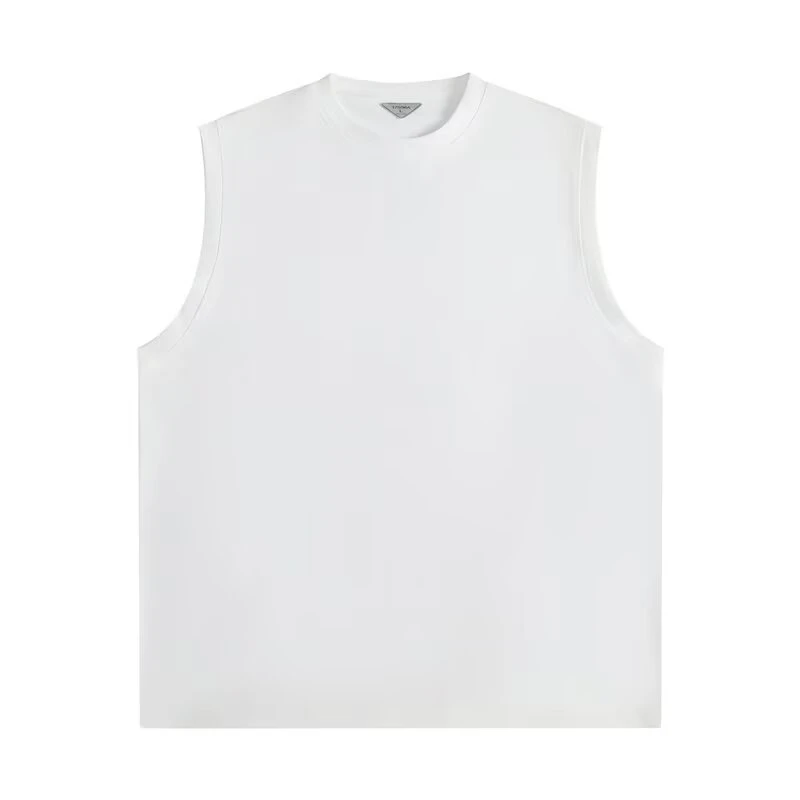 sorona索罗娜凉感打底纯色260克小领口背心防晒凉感同款港风男士