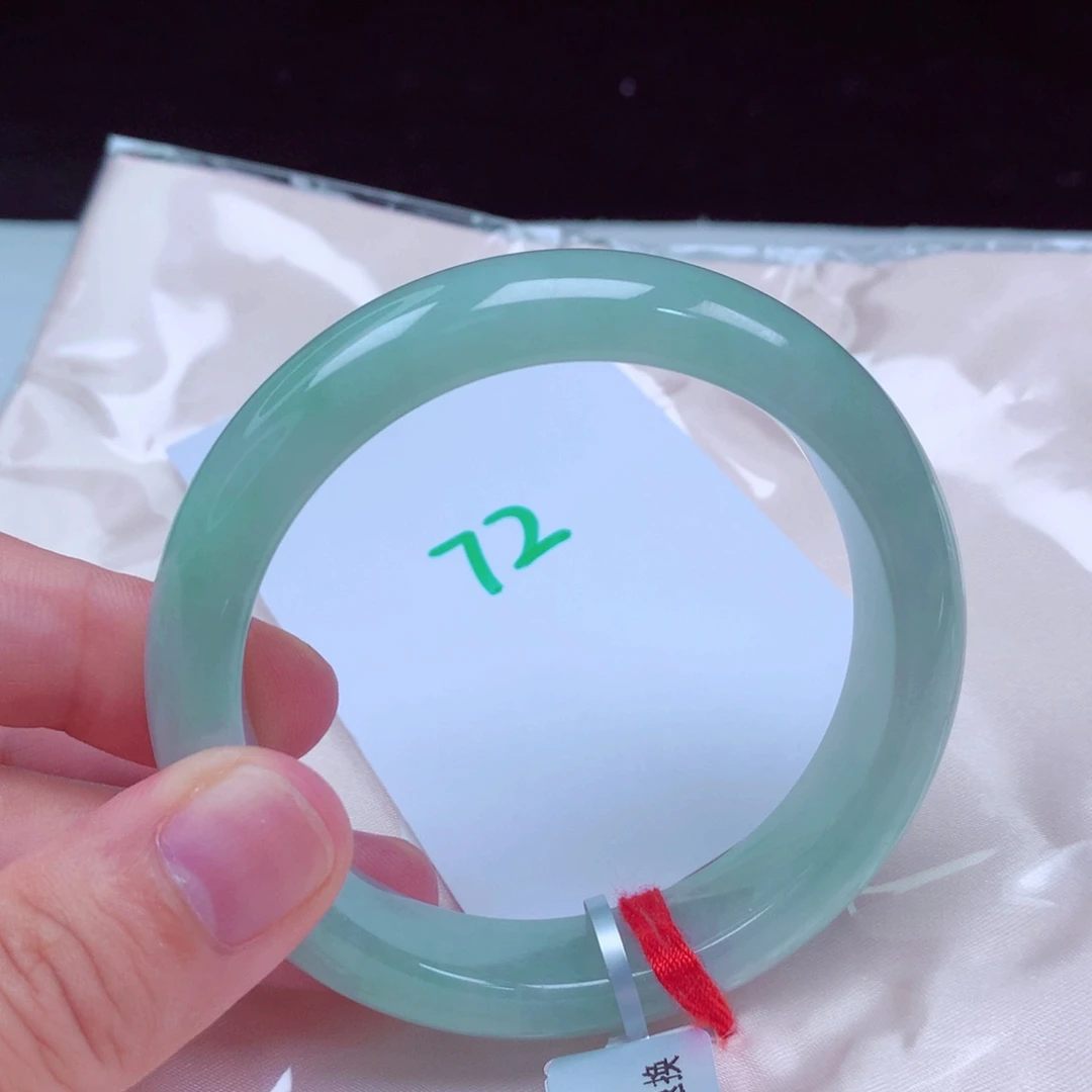 未镶嵌手镯翡翠缅甸天然A货翡翠手镯56.3