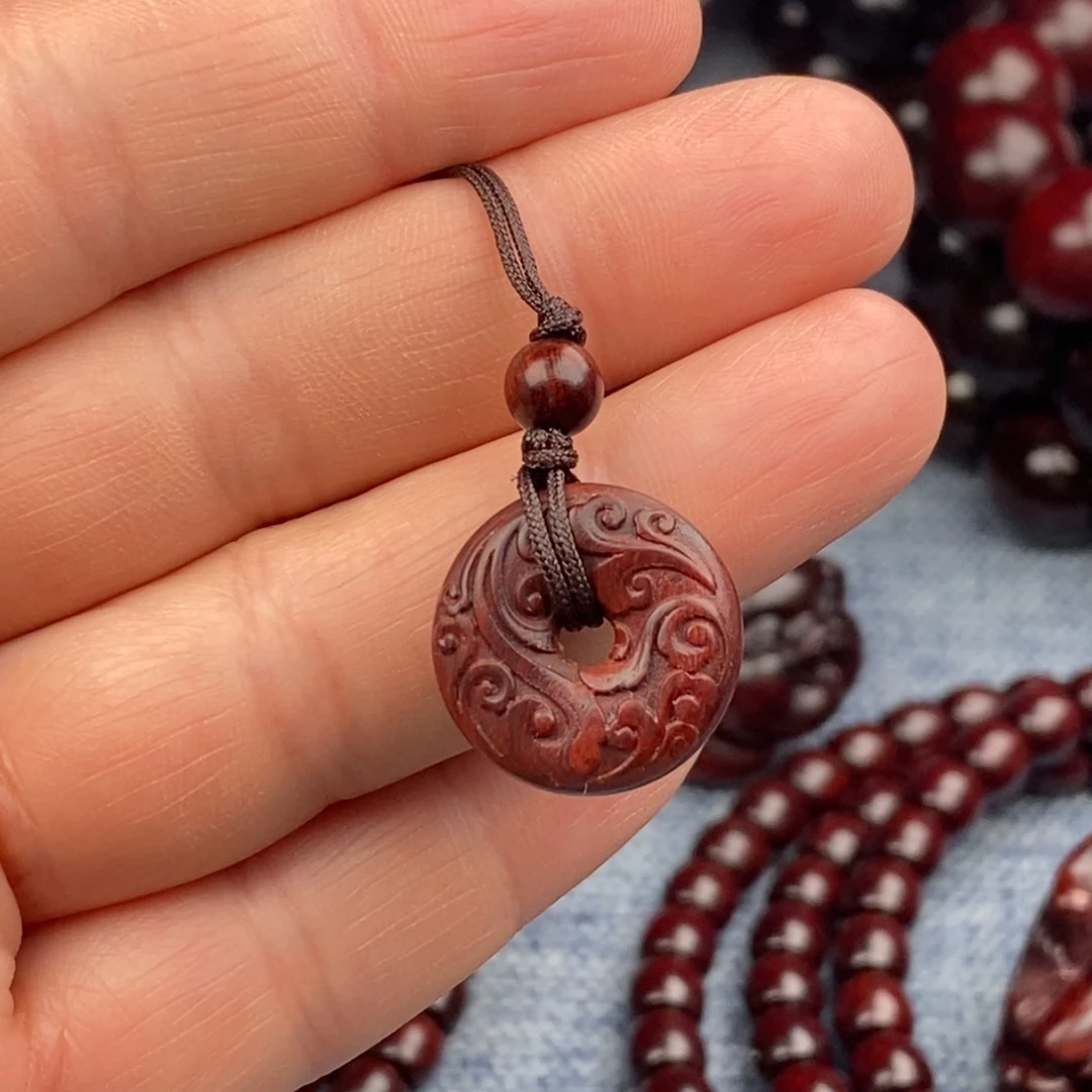 小叶紫檀手串/手链平安扣