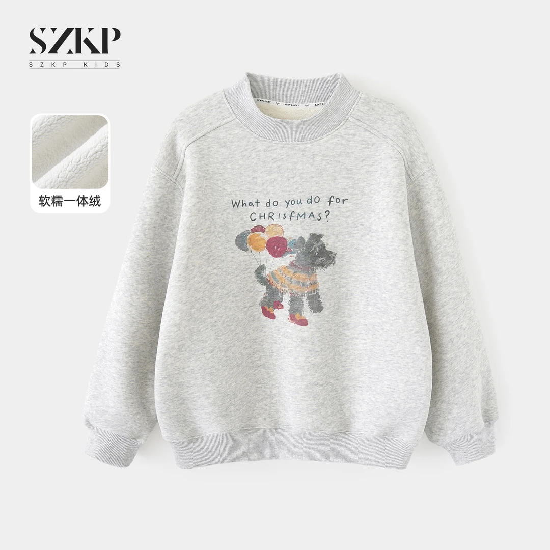 SZKP冬季新款女童装保暖上衣中大童休闲时尚儿童卫衣YNYD557092