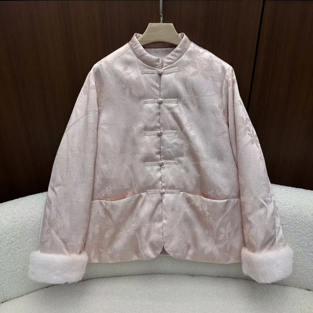 山.尔【兰轩】新中式提花鹅绒羽绒服