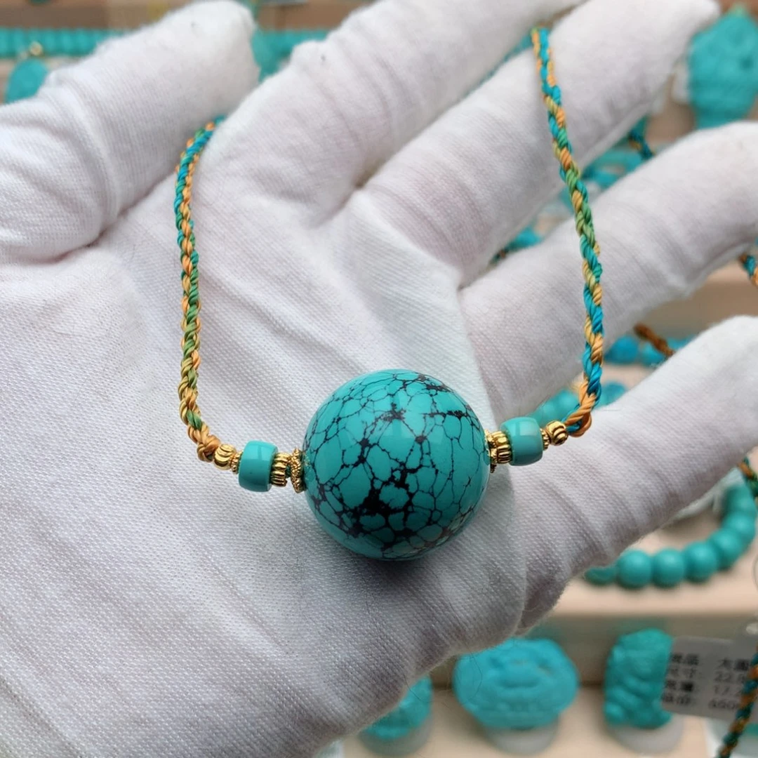 绿松石未镶嵌珠宝奇石22.8mm