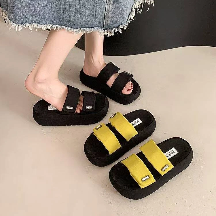 厚底增高拖鞋女夏外夏季裙子2025新款百搭时尚沙滩休闲一字