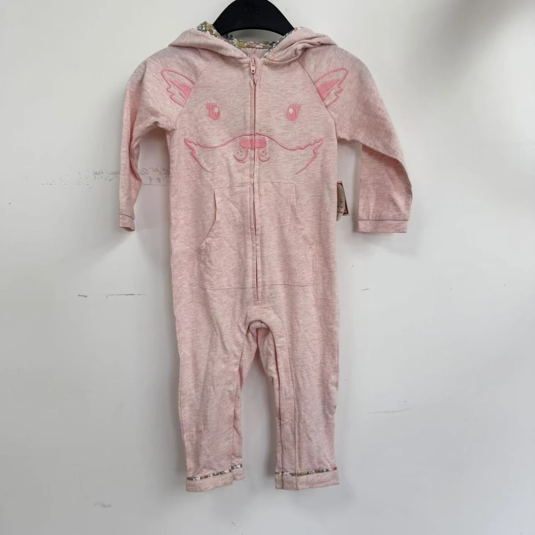 橘子婴儿时尚针织连身衣女童宝宝连帽春秋 092