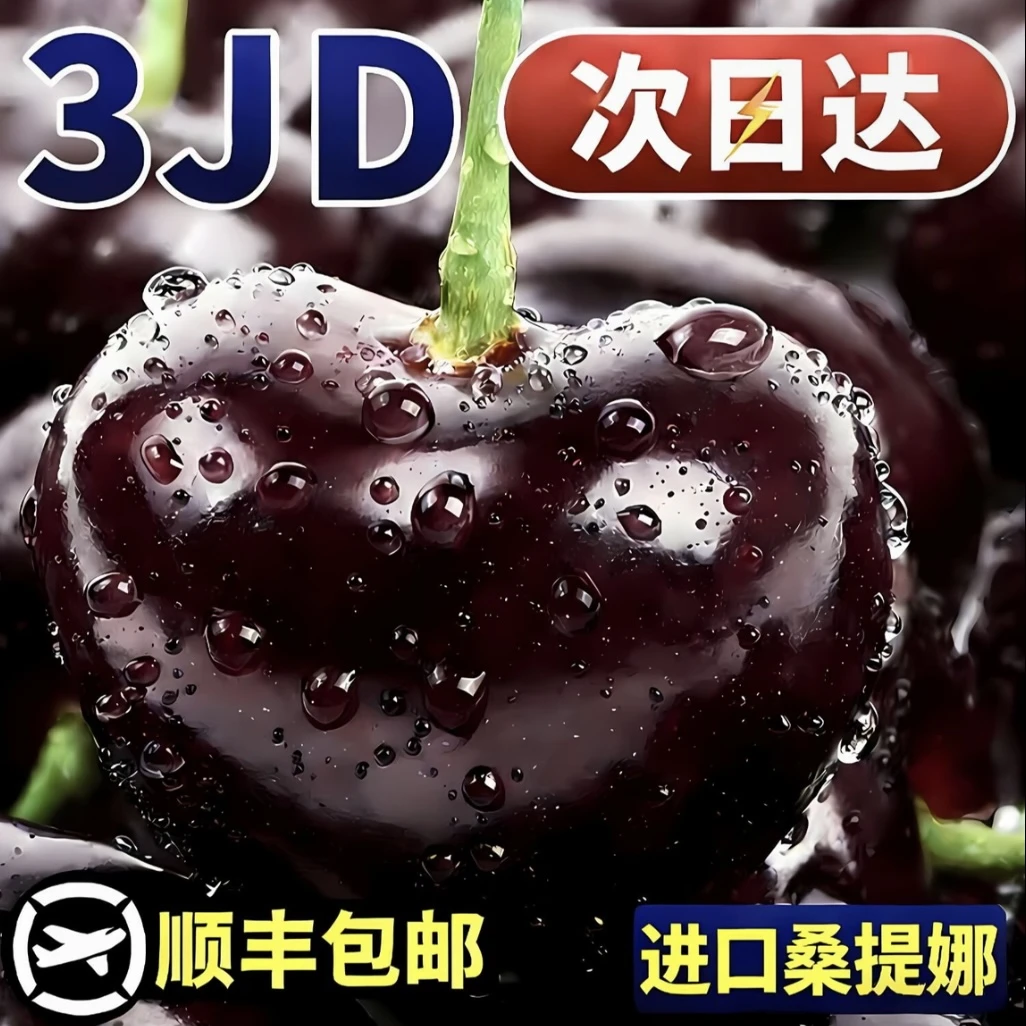 3JDD大果加大加黑【顺丰今天拍明天到】净果800g礼盒装智利进口空运车厘子内附果径卡WZ桑提娜智利共和国