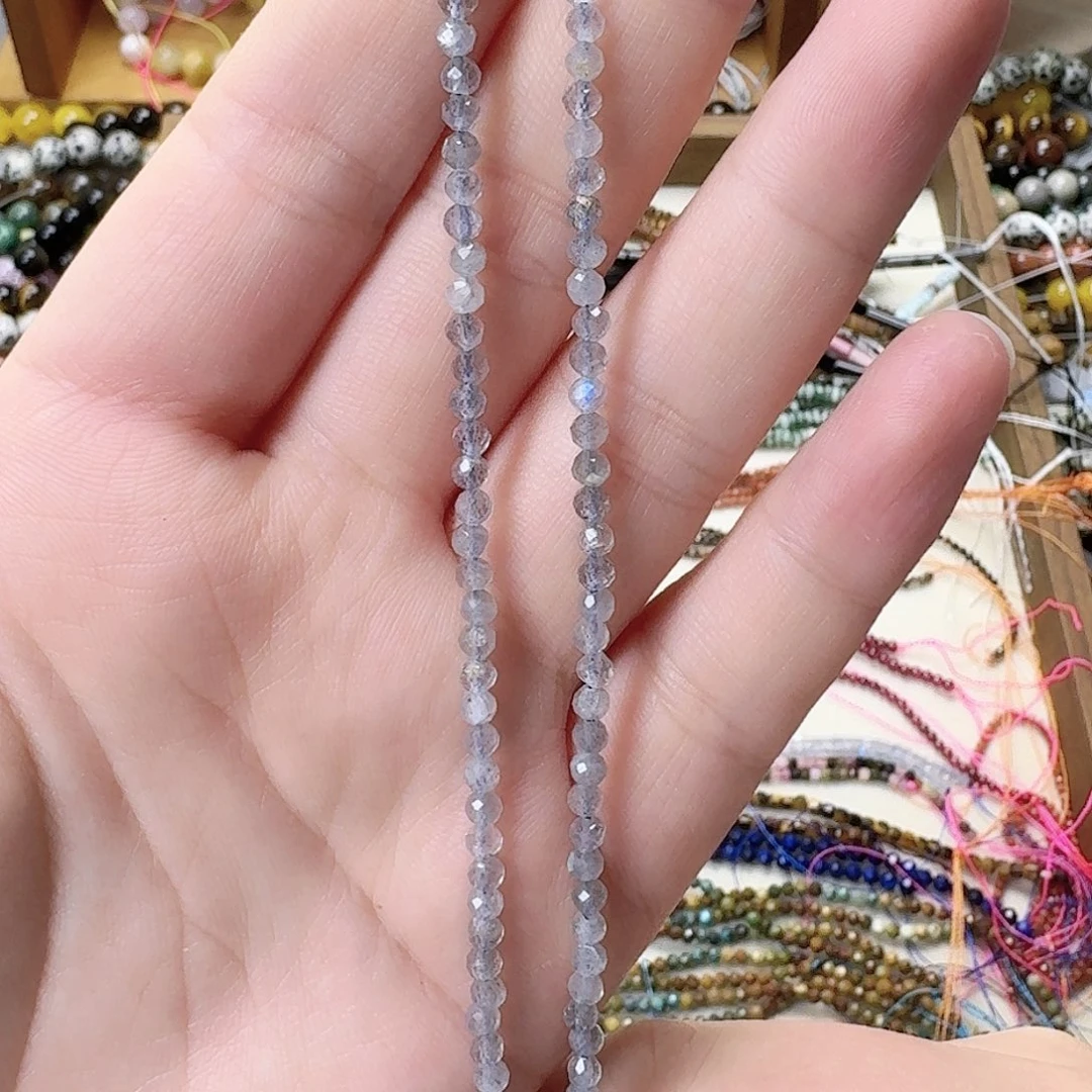 未镶嵌玛瑙/玉髓珠宝半成品卡3灰月光一条