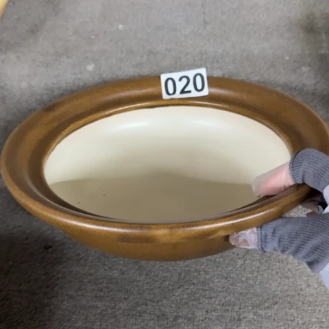 泥塑磁州窑出口尾货干烧盘口径27高7.5