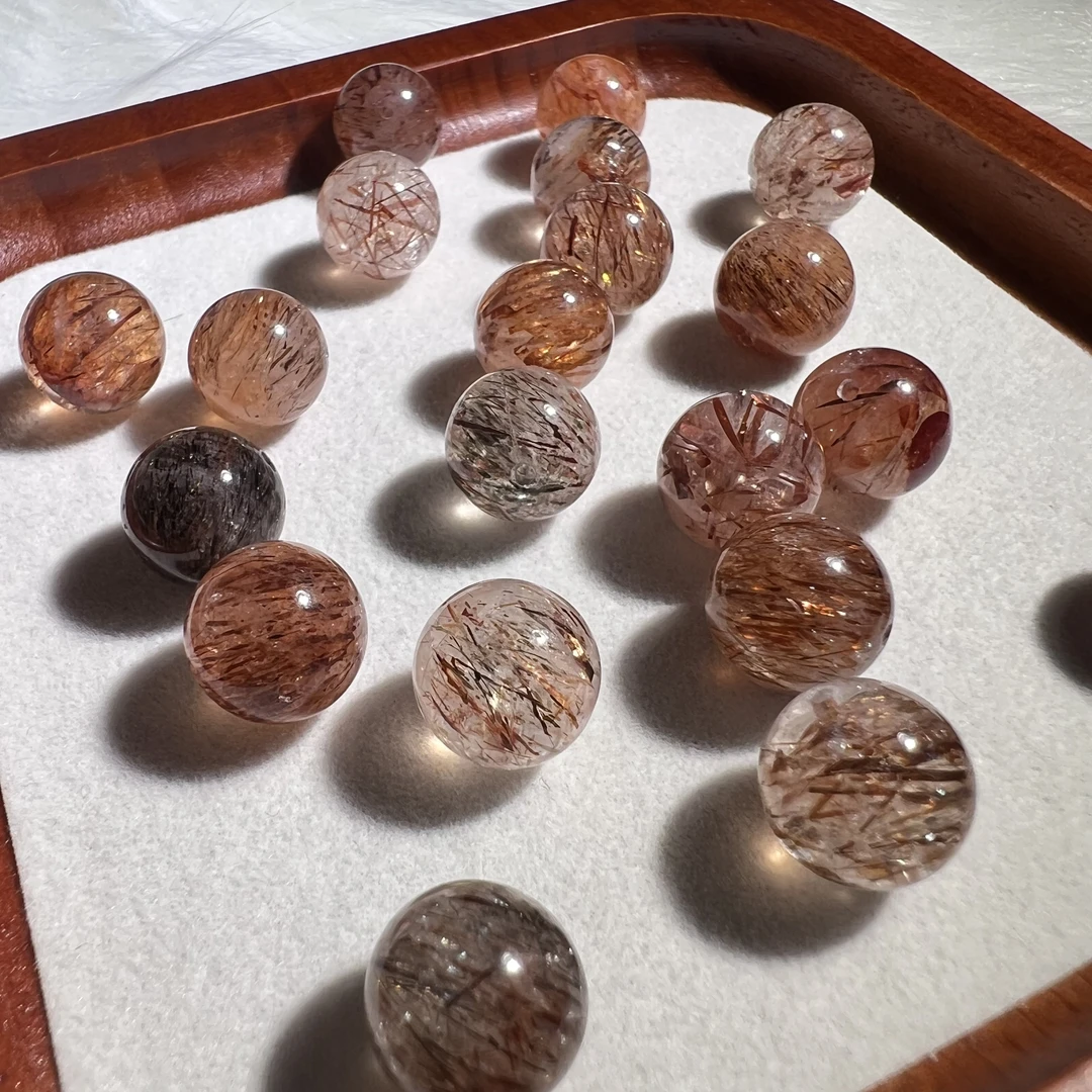 天然5A黑金超七散珠水晶单珠Y477–多样性发其一