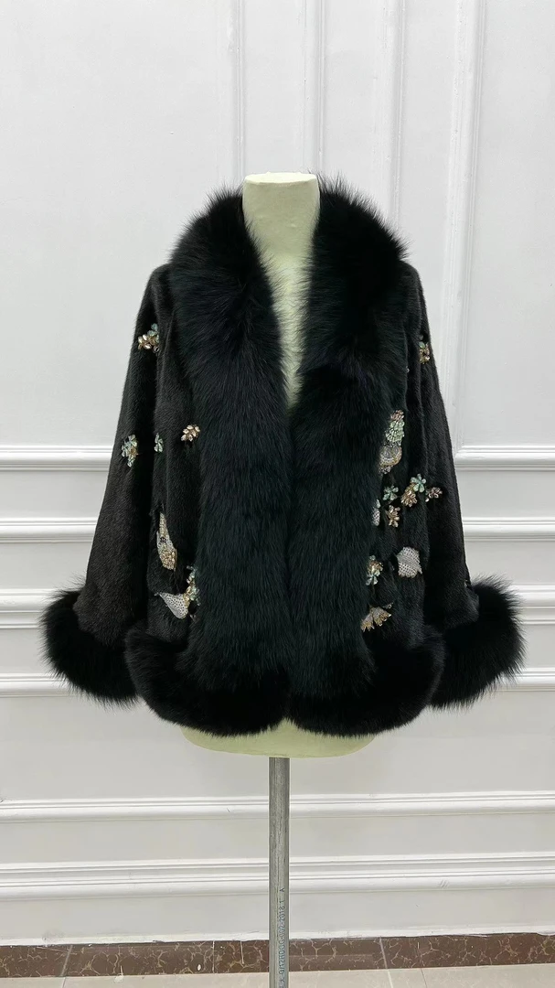 2025新水貂大衣时尚休闲百搭秋冬（直播间款式为准）潮流女皮草